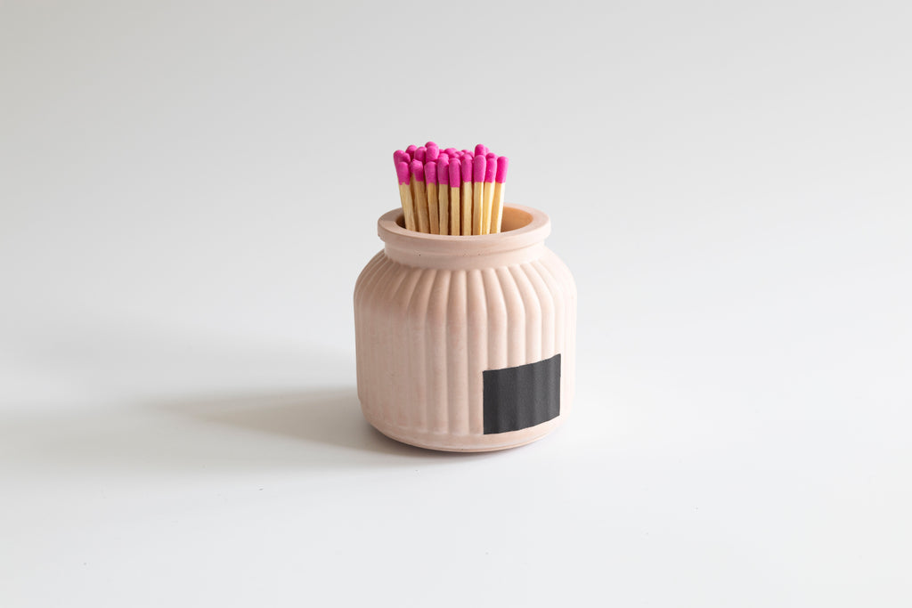 Apothecary Match Holder Pink
