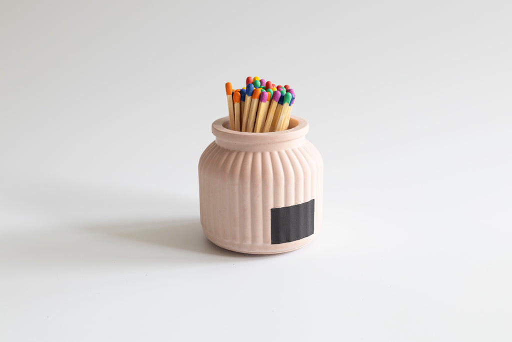 Apothecary Match Holder Pink