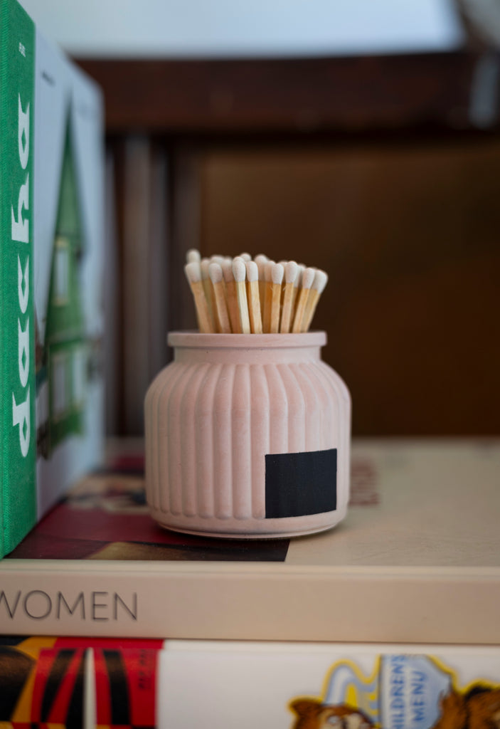 Apothecary Match Holder Pink